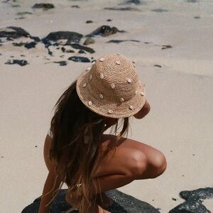 Millie Shell Raffia Bucket Hat